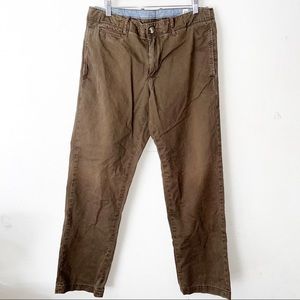 LUCKY BRAND Olive Green Chino Mens Pants Sz 33